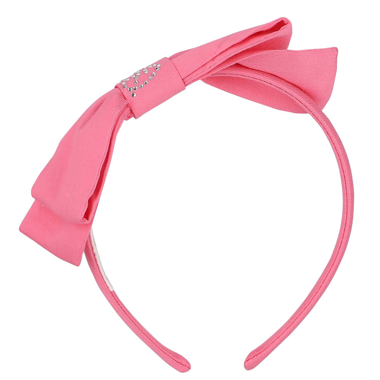 Girls Pink Logo Bow Headband, 1, hi-res image number null