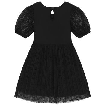 Girls Black Logo Dress