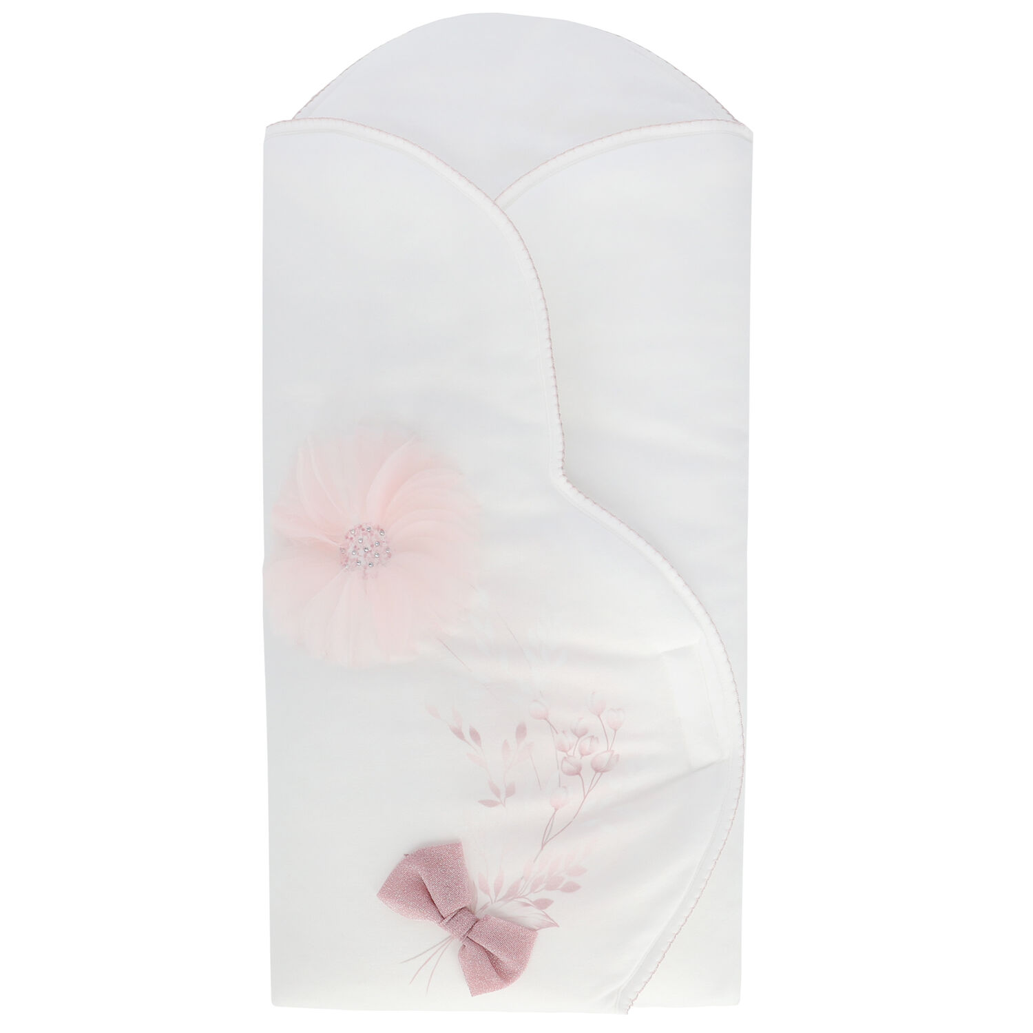 مدس بنات بالزهور باللون العاجى, 1, hi-res