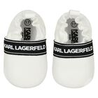 White Logo Baby Pre Walker Shoes, 1, hi-res