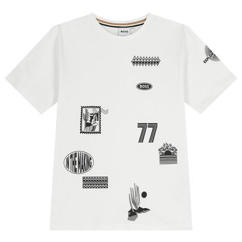 Boys White Logo T-Shirt
