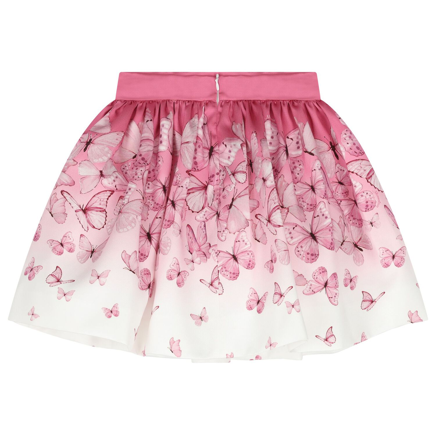 Girls White & Pink Butterfly Skirt Set, 2, hi-res image number null