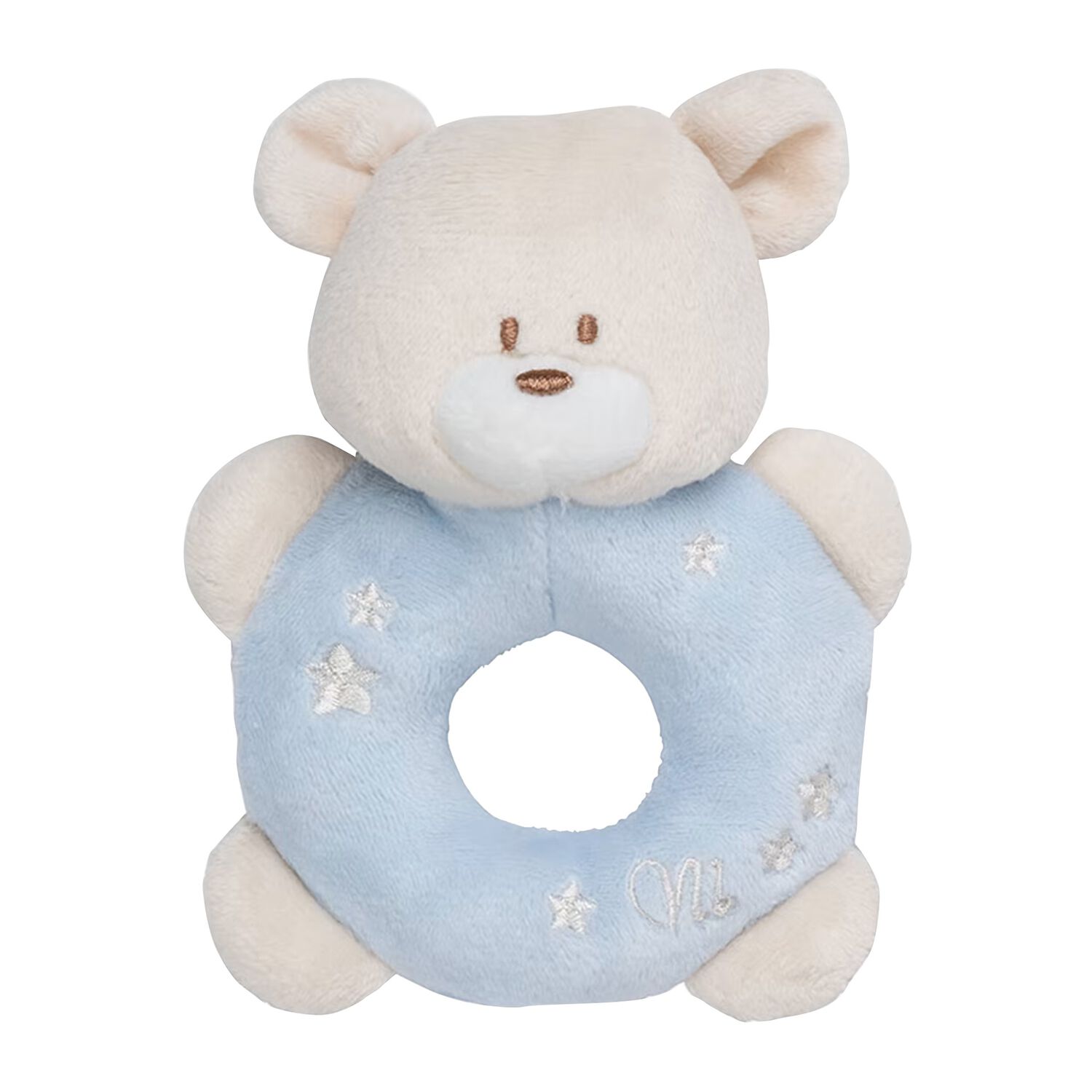 Baby Boys Blue Bear Rattle Toy, 1, hi-res