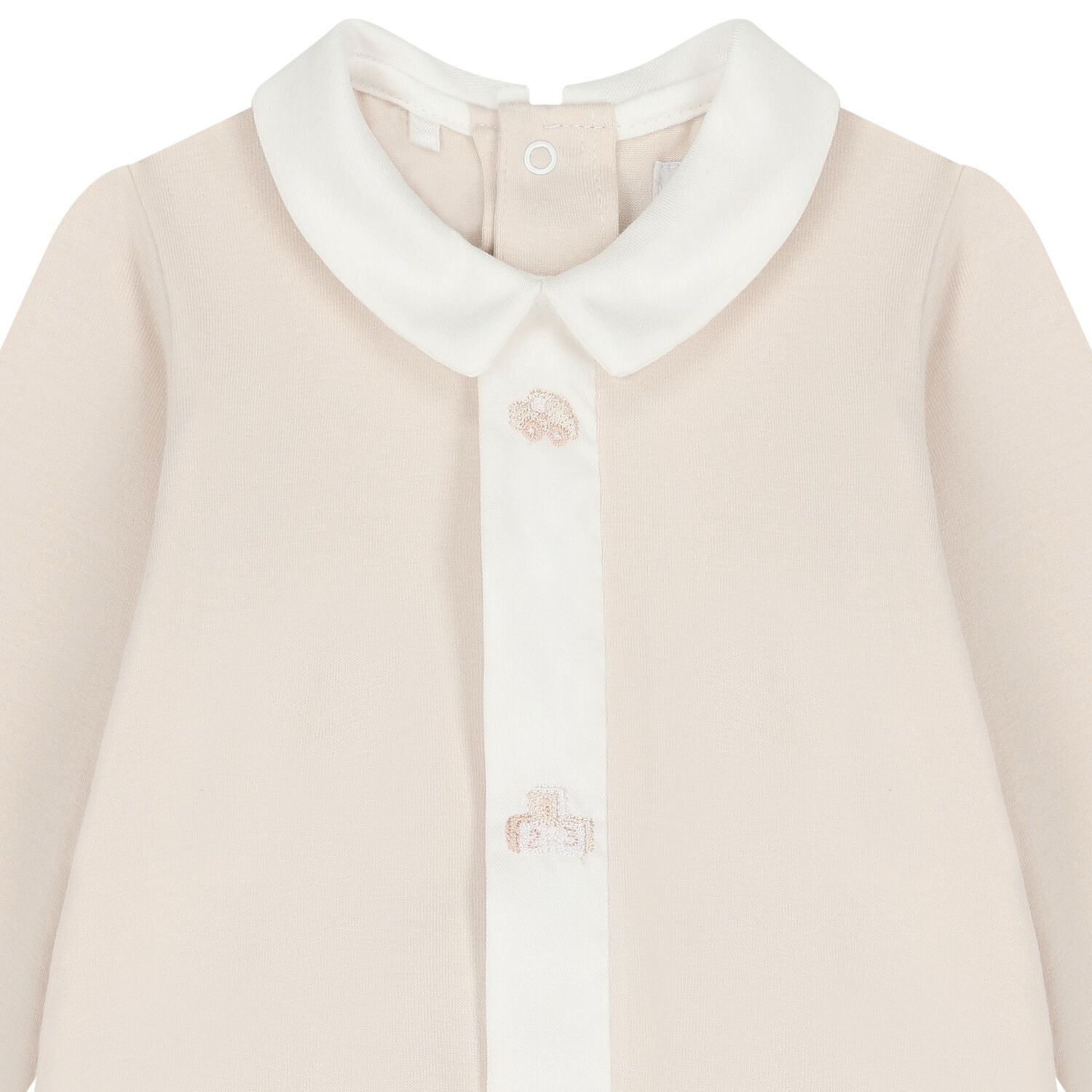 طقم ملابس أطفال باللونين البيج والأبيض, 2, hi-res image number null