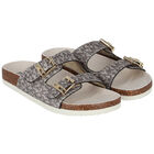 صندل بالشعار باللون الذهبي للبنات, 1, hi-res