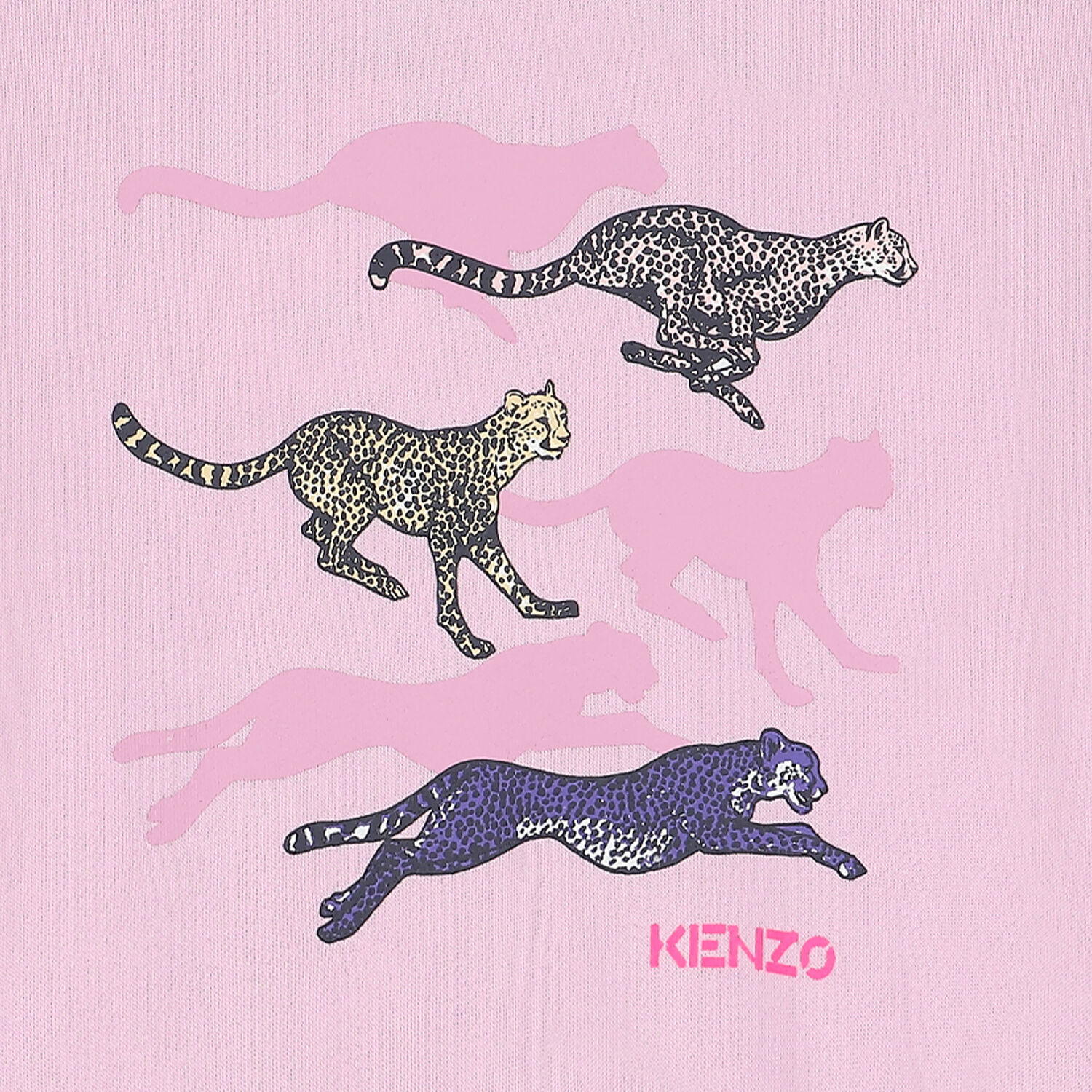 سويت شيرت بشعار الفهد باللون الوردى للبنات, 1, hi-res