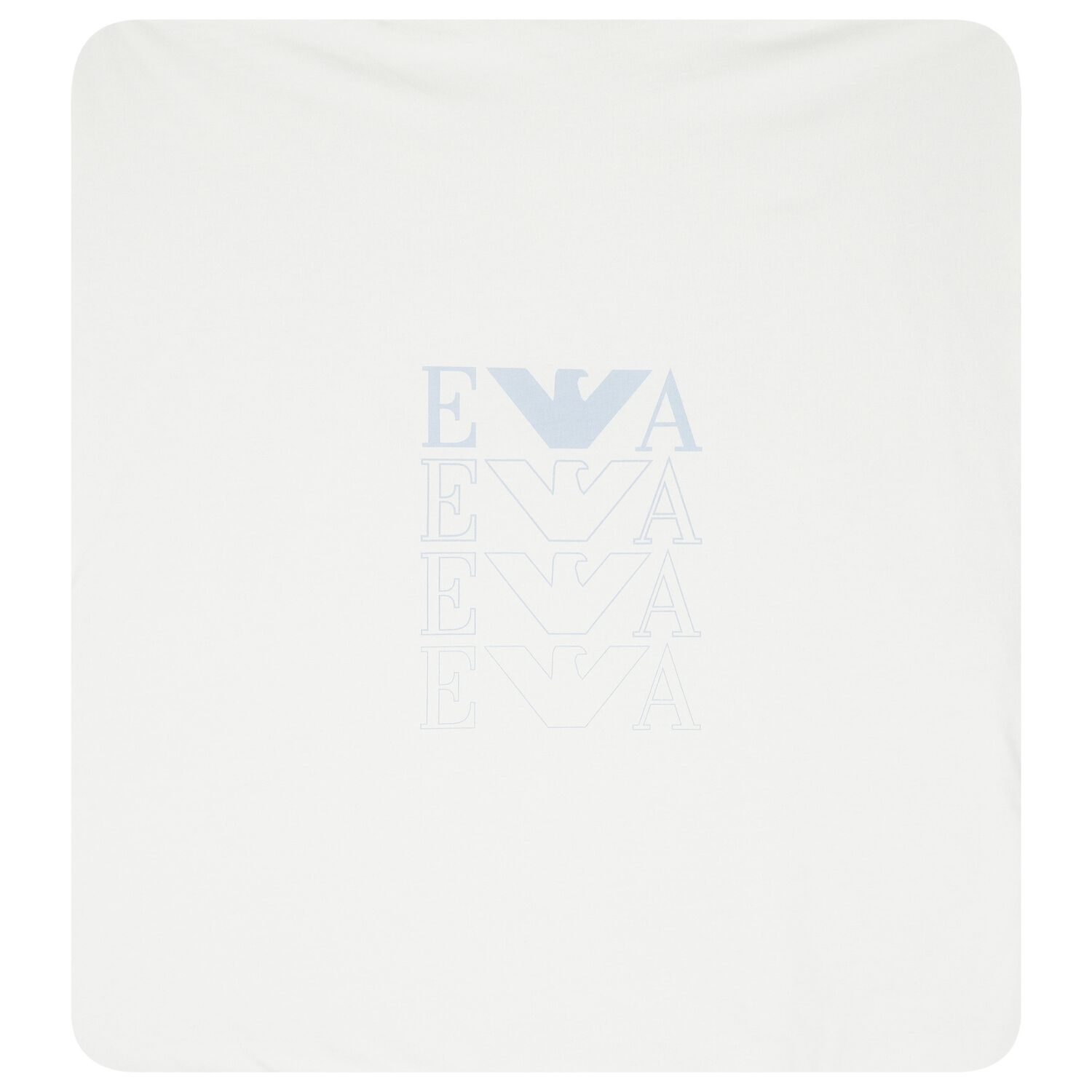  بطانية باللون العاجي بالشعار باللون الأزرق, 2, hi-res