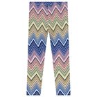 Girls Multi-Coloured Zigzag Leggings, 1, hi-res