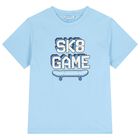 Boys White & Blue Shorts Set, 3, hi-res