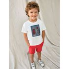 شورت أولاد بالشعار باللون الأحمر, 1, hi-res