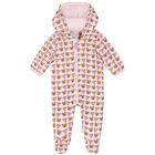 أفرول بنات مبطن بشعار الدب باللون الوردي, 1, hi-res