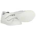 Boys White Ikonik Karl Logo Trainers, 1, hi-res