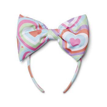 Girls Pink Abstrast Heart Print Hairband