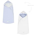 مدس قابل للعكس بغطاء للرأس باللون الازرق والابيض , 3, hi-res