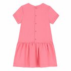 Younger Girls Pink & Green Logo Dress, 1, hi-res