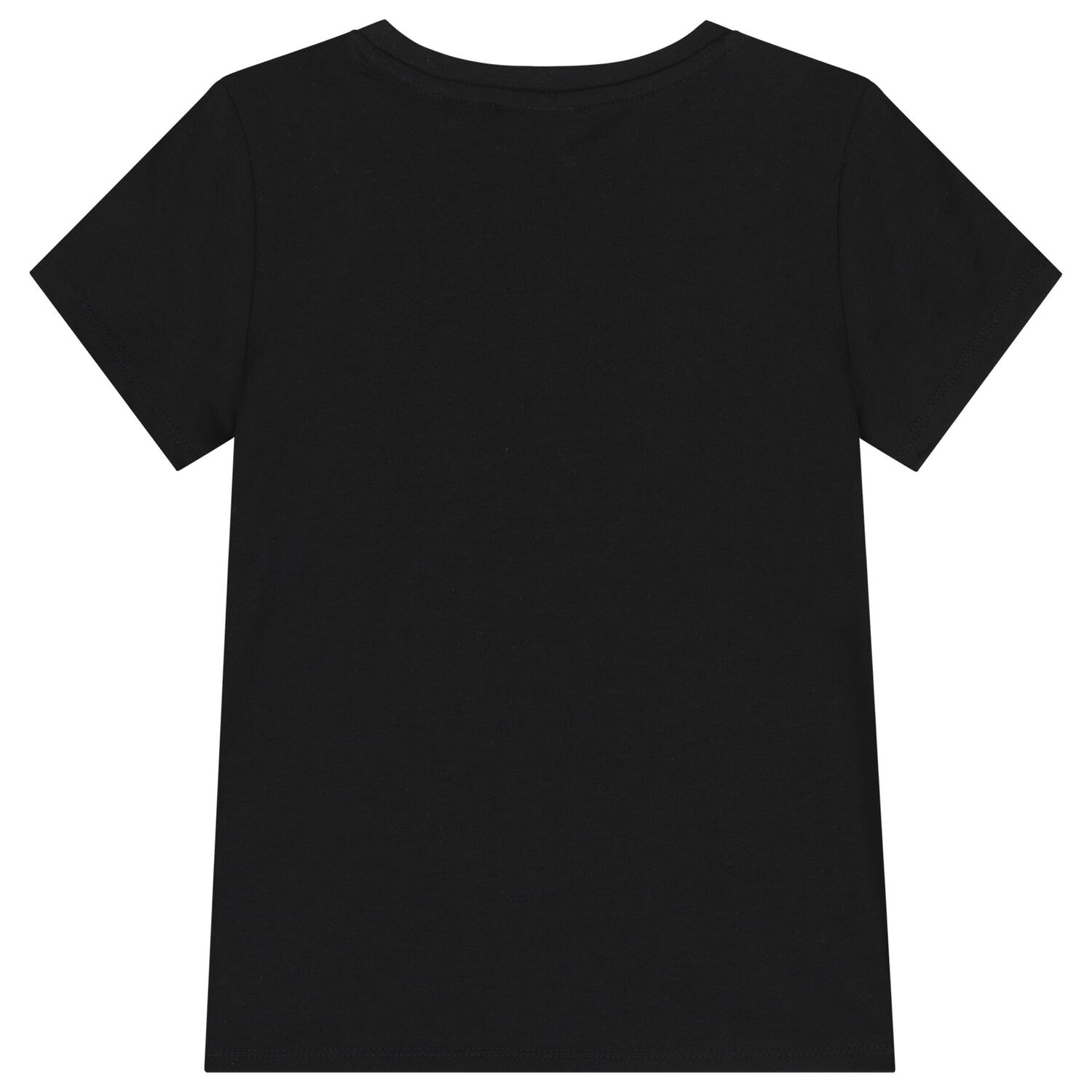 تيشيرت بنات بالشعار مزين باحجار لامعه باللون الاسود , 1, hi-res