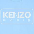 تيشيرت أولاد بالشعار باللون الأزرق, 3, hi-res