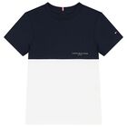 طقم شورت الكحلي وأبيض للأولاد, 1, hi-res