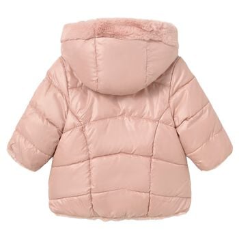 Younger Girls Pink Reversible Faux Fur Jacket