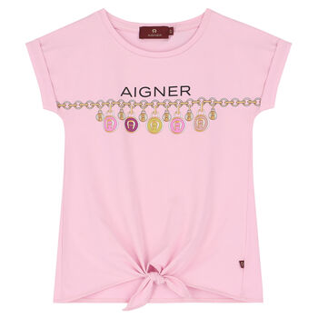 Girls Pink Logo T-Shirt