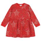 Girls Red Star Dress, 1, hi-res
