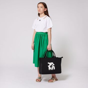 Girls Green Logo Skirt