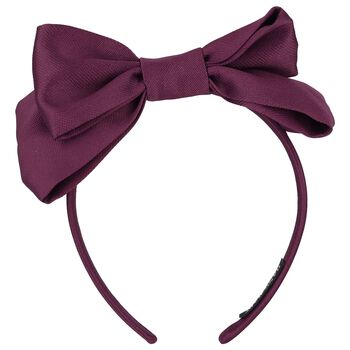 Girls Purple Bow Headband