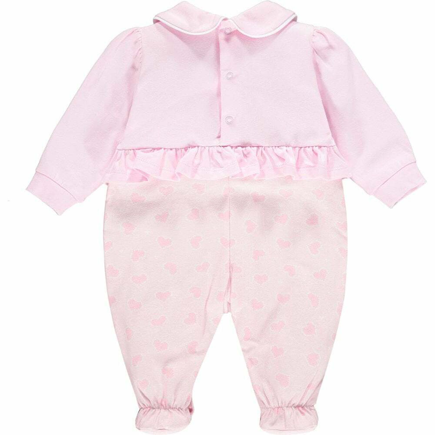 Baby Girls Pink Logo Babygrow, 1, hi-res
