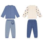 Baby Boys Blue & Ivory Tracksuits ( 2-Pack ), 1, hi-res