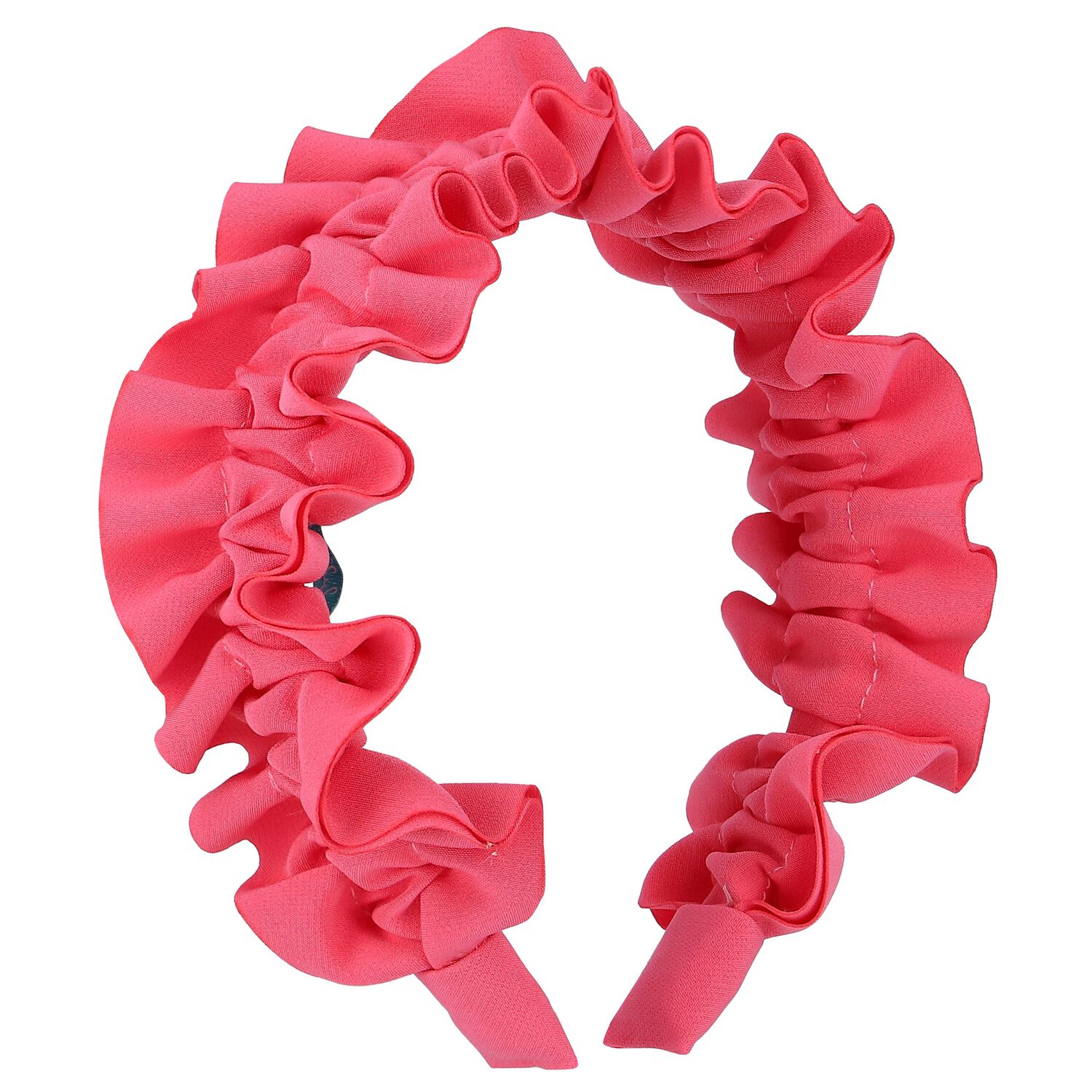 Girls Pink Ruffled Headband, 1, hi-res