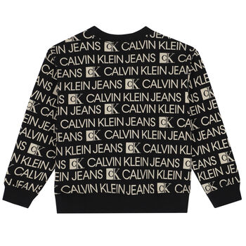 Boys Black Logo Sweatshirt