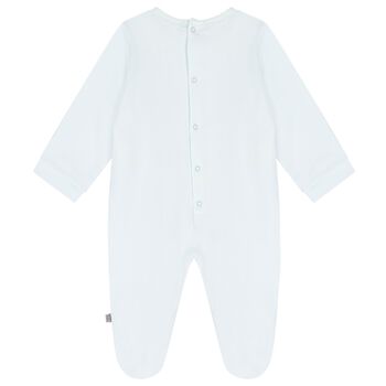 Baby Boys Blue Logo Babygrow