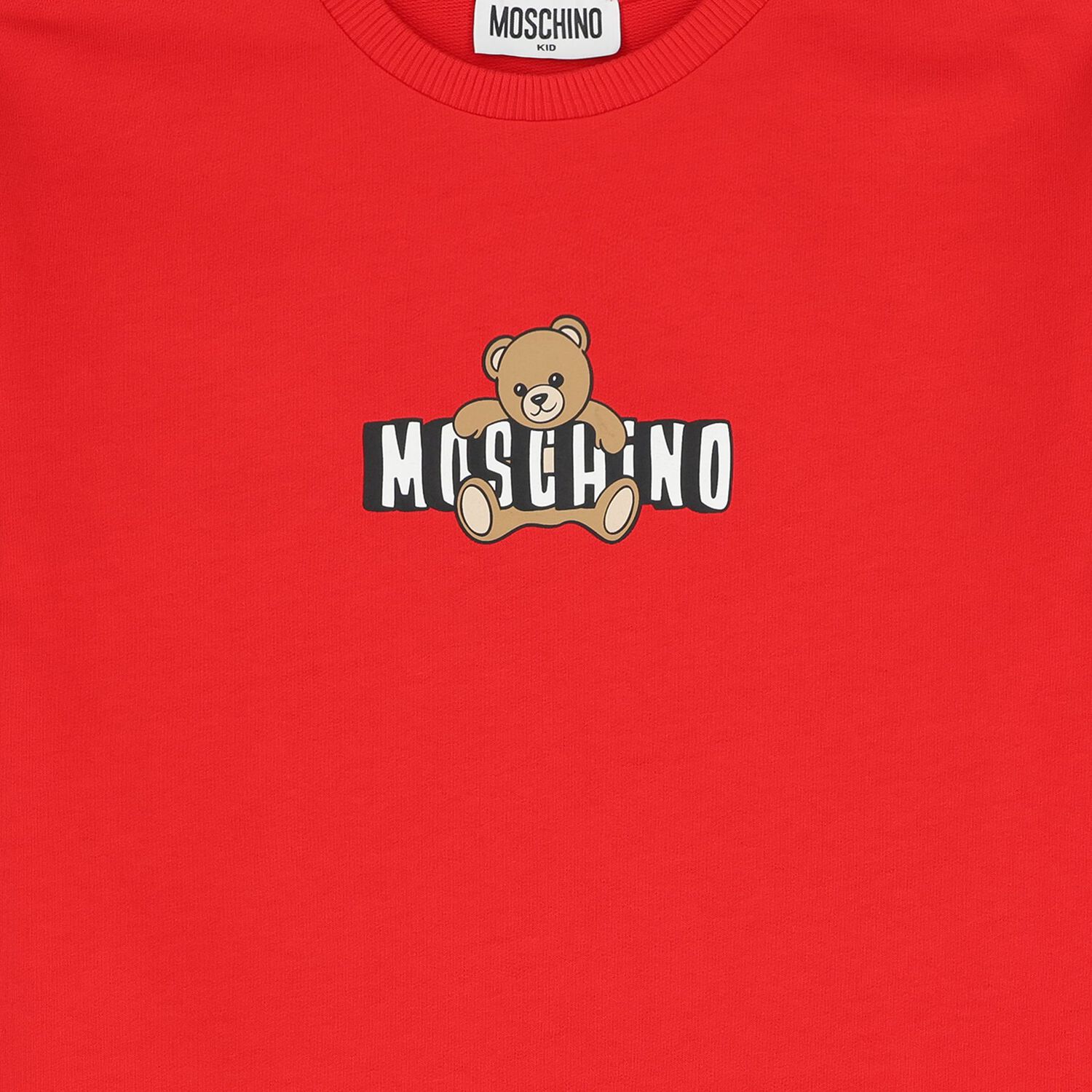 فستان بنات بالشعار تيدى بير باللون الاحمر , 3, hi-res