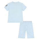 Younger Boys Blue Logo Shorts Ser, 1, hi-res