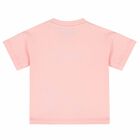 Younger Girls Pink Teddy T-Shirt, 1, hi-res