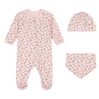 Baby Girls Pink Floral Babygrow Gift Set, 1, hi-res