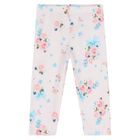 Younger Girls Pink Floral Leggings, 1, hi-res