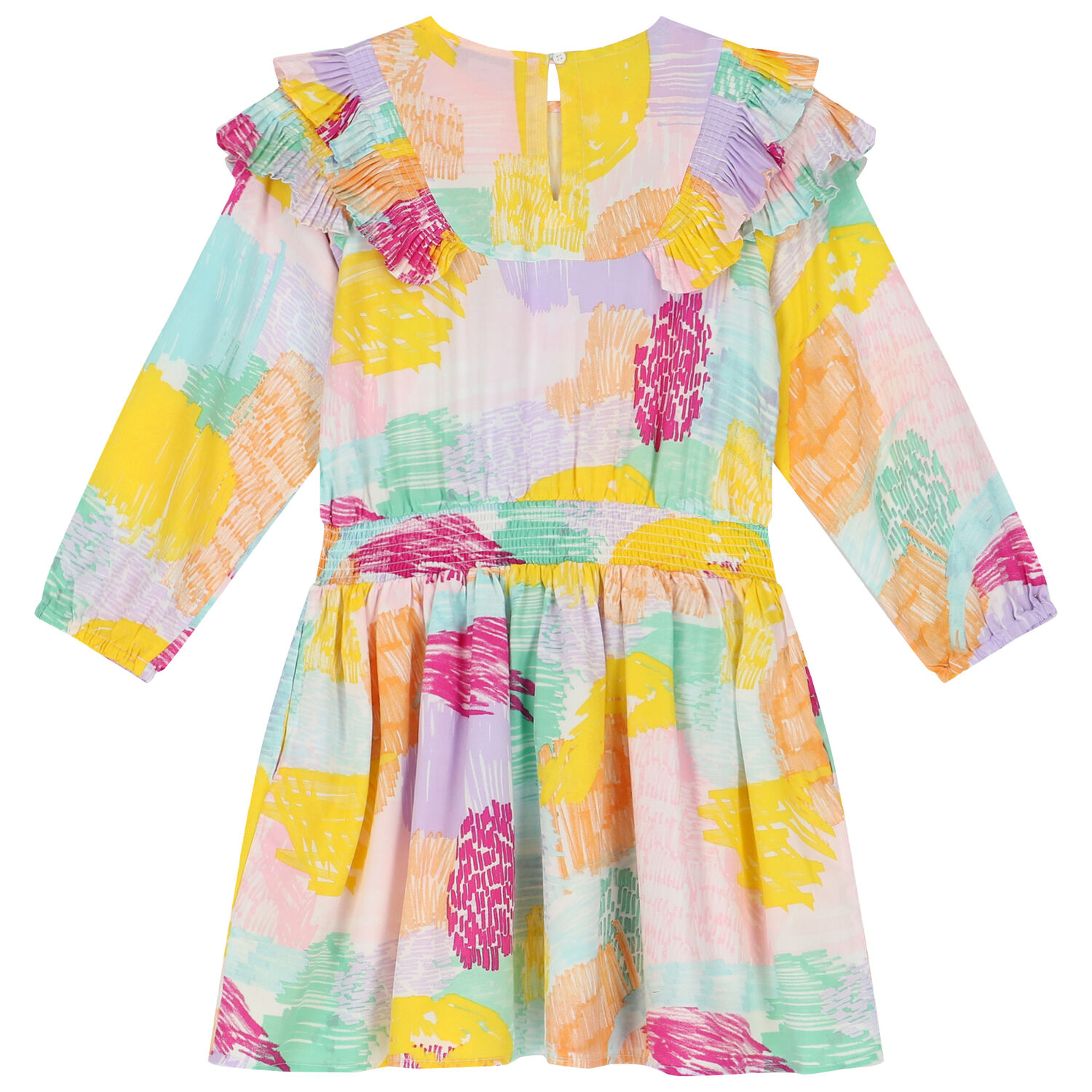 Girls Multi-Coloured Pleated Dress, 1, hi-res image number null