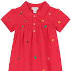 Baby Girls Pink Polo Romper, 1, hi-res