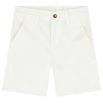 Boys White Chino Shorts