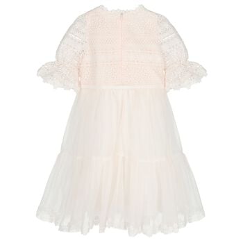 Girls Pink Lace & Tulle Dress