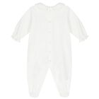 Baby Girls White & Beige Babygrows ( 2-Pack ), 3, hi-res