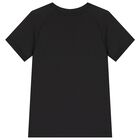 طقم شورت بشعار أسود للأولاد, 1, hi-res