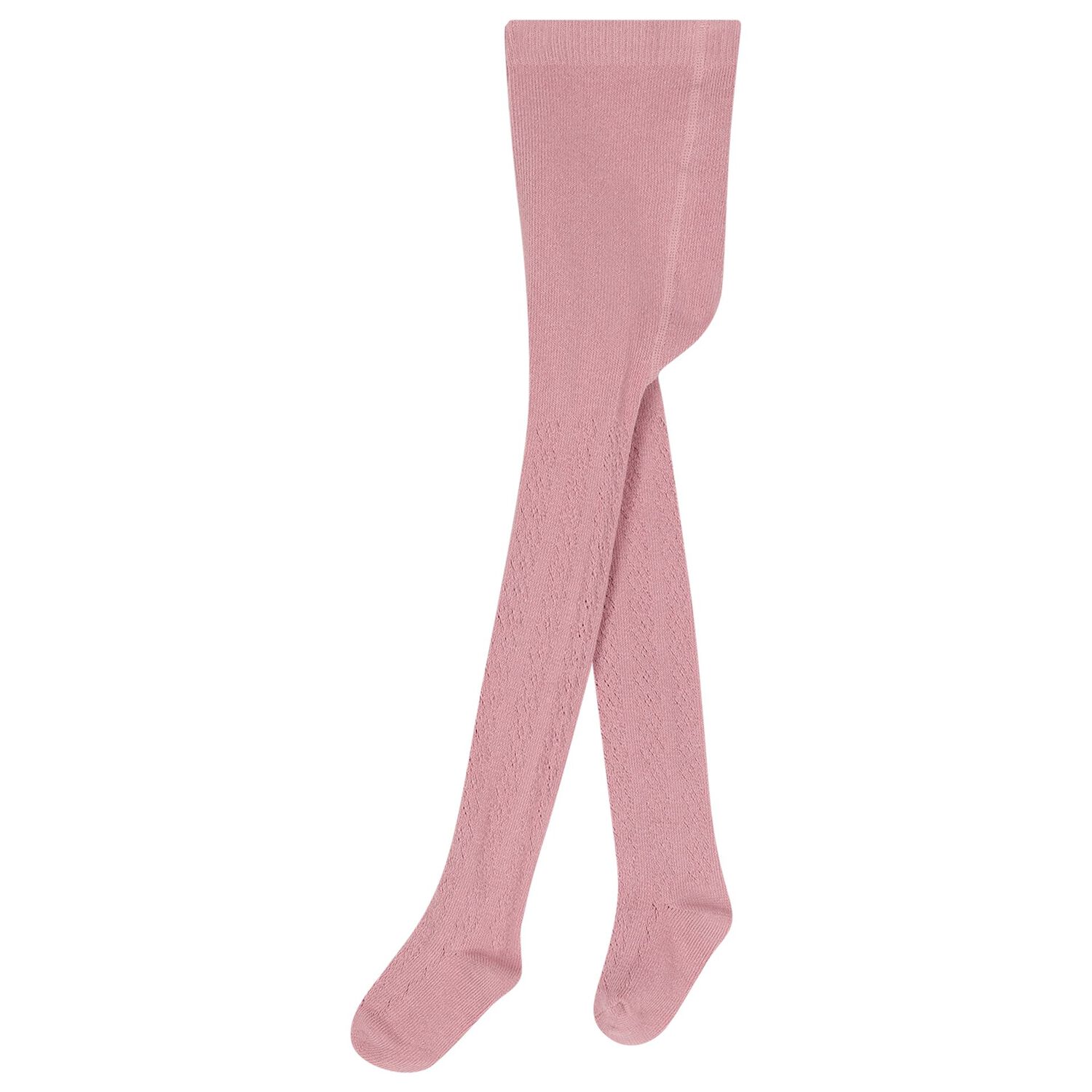 Baby Girls Pink Knitted Tights, 1, hi-res