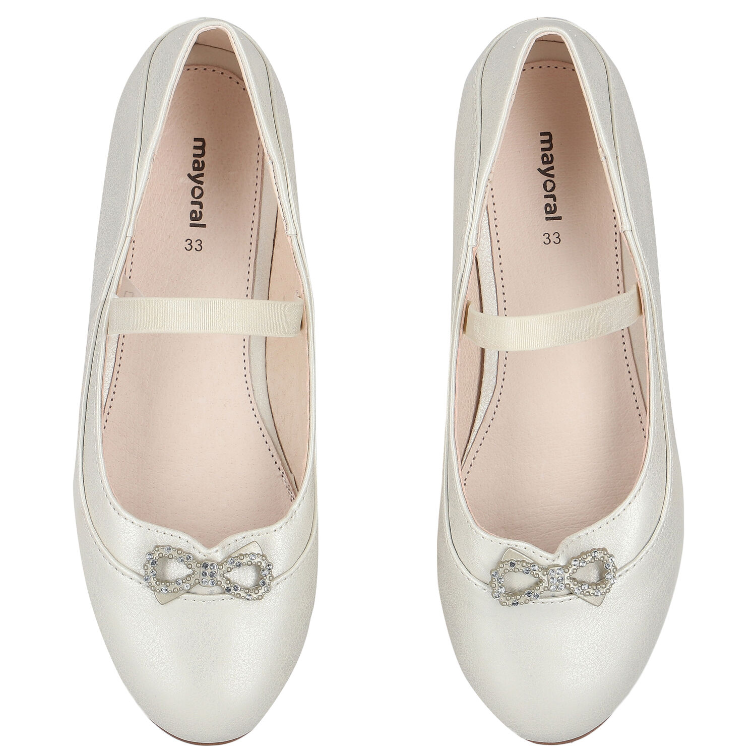 حذاء بنات بفيونكة باللون الفضي, 3, hi-res