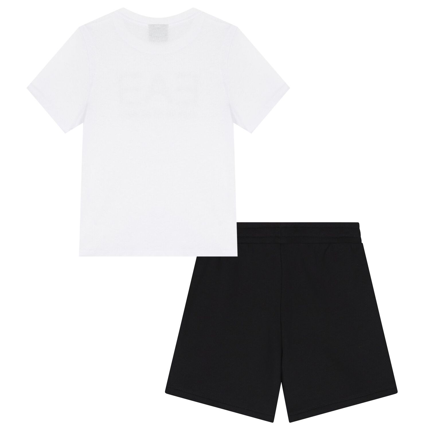 Boys White & Black Logo Shorts Set, 1, hi-res image number null