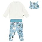 Baby Boys Ivory & Blue Trousers Set, 2, hi-res