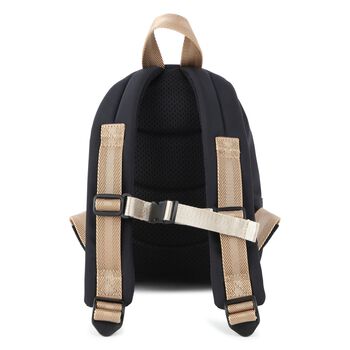 Boys Black & Beige Logo Backpack