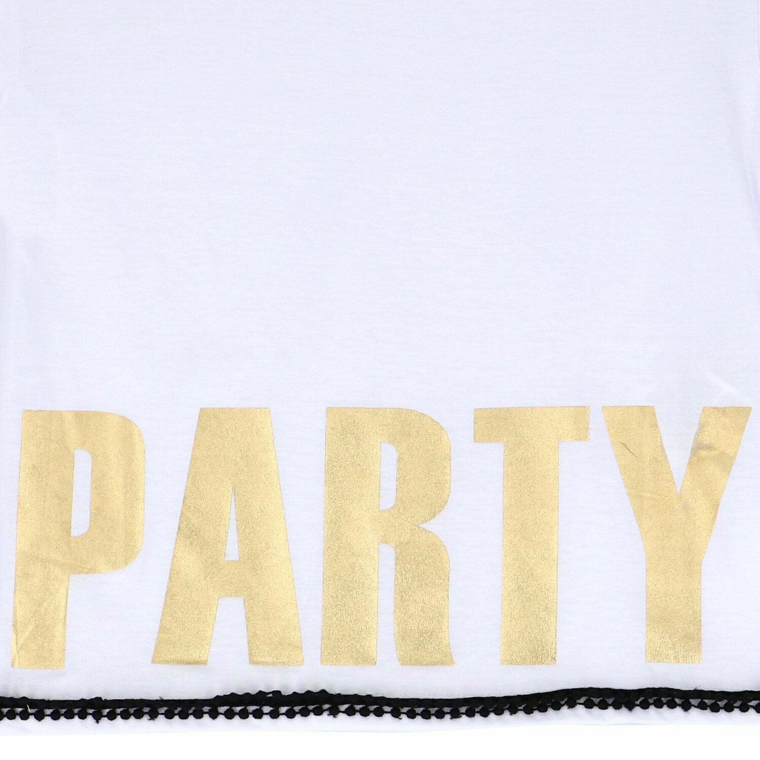 Girls White & Gold Top, 1, hi-res image number null