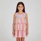 Girls Pink Sequin Layered Dress, 1, hi-res
